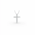 925SS LAB GROWN DIAMOND CROSS PENDANT WITH CHAIN