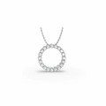 925ss 0.50ctw Lab Grown Diamond Circle Pendant With Chain